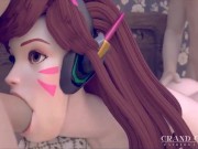 Preview 4 of D.Va Face Fcuked With A Cock In Both Her Holes