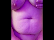 Preview 5 of BBW solo masturbation spitting on tits fat pussy