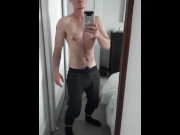 Preview 2 of Trans Guy Desperately Humps Vibrator in Pants [grunting, heavy breathing]