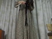 Preview 3 of ≪短編シリーズ≫プレゼントのロングメイド服でディルドオナニー