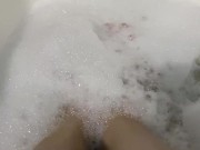 Preview 4 of MY SWEET TOES IN THE BATH! LOOK AT THE FOAM! I WANT TO SEE A SEA OF SPERM!