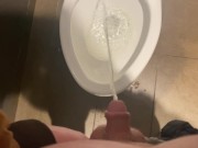Preview 6 of Chubby College Micro Penis Pissing in Public Restroom SMALL DICK PISSING