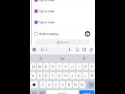 Preview 3 of Snapchat screen recording blonde deep throats dick blowjob