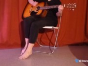 Preview 4 of the girl plays the guitar and undresses