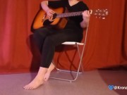 Preview 5 of the girl plays the guitar and undresses