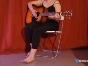 Preview 6 of the girl plays the guitar and undresses