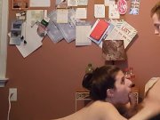Preview 5 of Hot amateur college girl gives blowjob and edges the tip of hard cock.