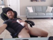 Preview 6 of Pumping that fleshlight and cumming on my hot naked body with my BWC