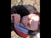 Preview 6 of Sucking bbc outside in park