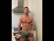 Preview 3 of Sexy hairy latino shows off his big balls