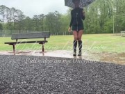 Preview 2 of Ebony Slut Rhiley Play With Herself At The Park