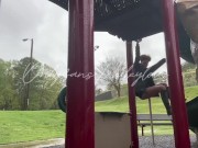 Preview 6 of Ebony Slut Rhiley Play With Herself At The Park