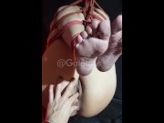 Preview 2 of Soft shibari suspension and masturbation