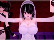 Preview 4 of Date A Live - Two Futas Kurumi Tokisaki | Male Taker POV