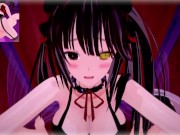 Preview 5 of Date A Live - Two Futas Kurumi Tokisaki | Male Taker POV