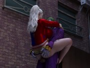 Preview 5 of The Joker Fucks Harley Quinn in dirty Alley way