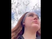 Preview 1 of Layla Ambrielle naughty trail walk public flashing nudity
