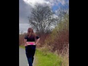 Preview 5 of Layla Ambrielle naughty trail walk public flashing nudity