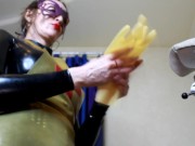 Preview 3 of Femdom BDSM Doctor Mistress Eva Latex Fetish Big Ass Milf Sex Toys Dominatrix Rubber Mask Kink Hot
