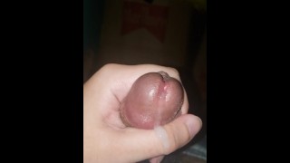 Handjob dripping cum