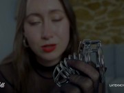 Preview 6 of latexnchill trailer why you should wear chastity cage for domme
