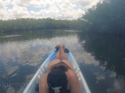 Preview 1 of Kayaking Milf Flashing and Stripping Nude