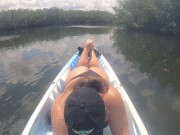 Preview 3 of Kayaking Milf Flashing and Stripping Nude