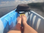 Preview 6 of Kayaking Milf Flashing and Stripping Nude