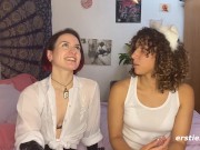 Preview 2 of Ersties - Flora nimmt July hart ran in heißem BDSM-Spiel