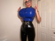 Preview 6 of Teasing in Latex Outfit with my Fake S Cup!