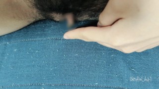 Hands-on masturbation with clitoral suction and ass shaking