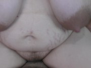 Preview 6 of My BBW femdom stepmom with a hairy pussy ride on my small cock in cowgirl pose until my creampie!