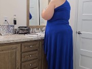 Preview 1 of Woman In Bathroom Caught With Her Panty Down By Stranger - (bbw ssbbw, Fat ass, big butt, thick ass)
