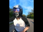 Preview 3 of Public Flashing while riding her Harley Pawg on Her Hog