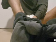 Preview 3 of Grown Man Hiding His ABDL Diaper Fetish under His Cloath