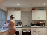 Preview 1 of AMATEUR TEENAGER Naked Cleaning