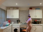 Preview 5 of AMATEUR TEENAGER Naked Cleaning