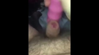 Small Penis Virgin cums using step moms vibrator