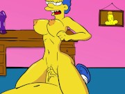 Preview 2 of MARGE SIMPSON FUCKS HER SON WHILE HOMER IS WORKING