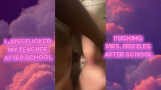 I've always wanted to jerk off my teacher.I pulled his cock off of his pants and started jerking.