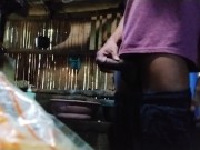 Preview 5 of Muntik mahuli, Jakol ng burat habang nag kakape