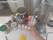 Preview 2 of Empress' First Weight Gain Shake Funneling with Feeder POV