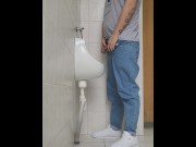 Preview 4 of Risky jerk in public urinal at work