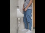Preview 6 of Risky jerk in public urinal at work