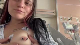 Japanese CMNF naked hospital prank TV show
