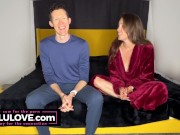 Preview 3 of Cute couple talking behind the porn scenes about Easter & stripper classes - Lelu Love