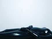 Preview 2 of 【Rubber Suit】Playing with on Yoga Mat & Masturbation with Electric Masturbator❤️