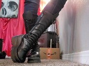 Preview 2 of Giantess stomps on you in goth boots