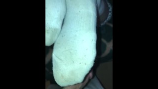 Dirty white crew socks footjob sockjob  OF- /gwsocks