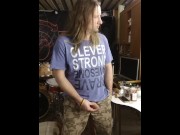 Preview 3 of Clever, strong, awesome and brave guy solo jerk off and cumshot